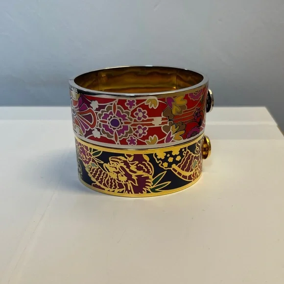 Johnny Was Multicolor Enamel Cuff Set - Picture 1 of 8